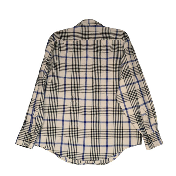 Windridge Flannel Shirt Mens Size Medium Blue Black Plaid Button Up Pockets - Picture 6 of 9